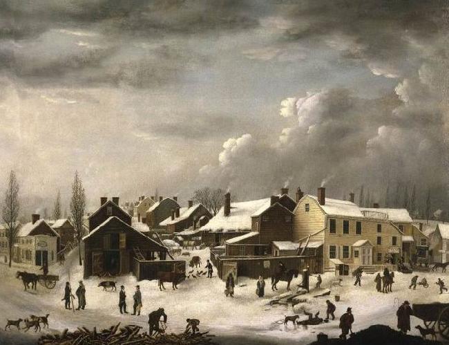 Francis Guy Winter Scene in Brooklyn oil painting image